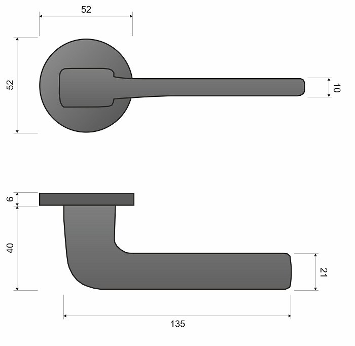 Solo FIT KSO O M700 chrom mat - rozetové kování